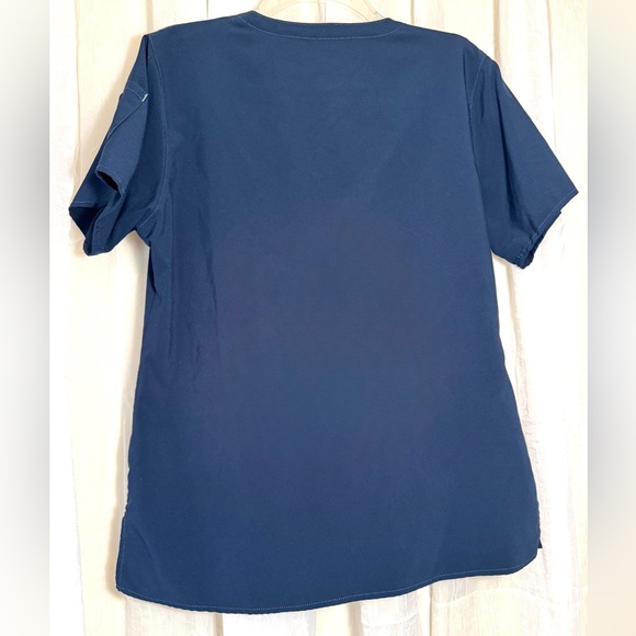 CARHARTT Scrub top Force Women’s Scrub top, Medium, Navy & Green - Picture 2 of 5